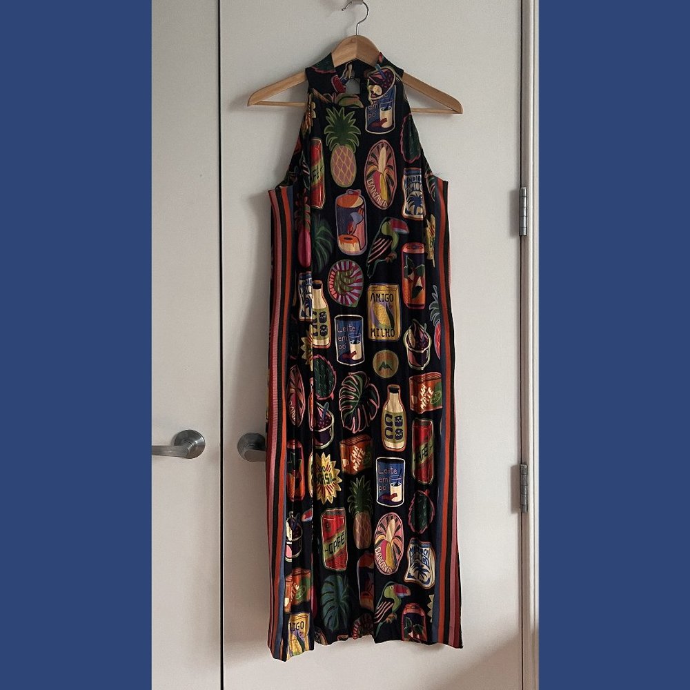 Farm Rio Mock Neck Sleeveless Dress